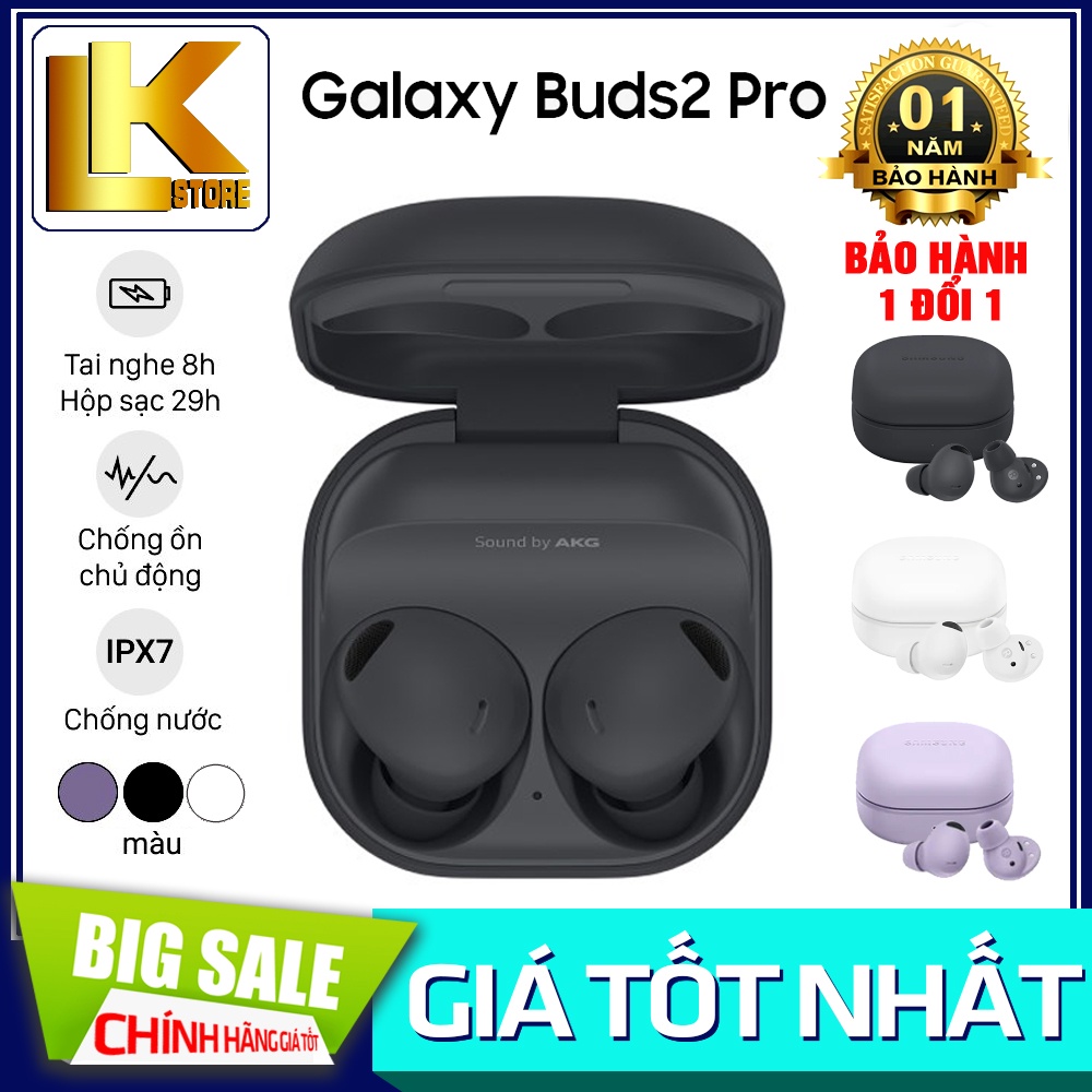 Tai Nghe Bluetooth Không Dây Galaxy Buds Pro 2 IPX7 Chống Thấm Nước - Âm Thanh Tuyệt Đỉnh - Kiểu Dáng Hiện Đại