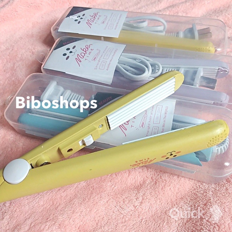 Máy dập xù tóc kiêm hàn túi mini maketime kèm hộp nhựa