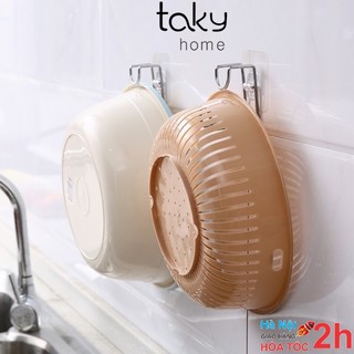 Móc Inox Treo Thau, Treo Chậu Dán Tường Nhà Tắm , Treo Đồ Đa Năng, Không Khoan Đục, Tiện Dụng Gia Đinh. TakyHome 2013