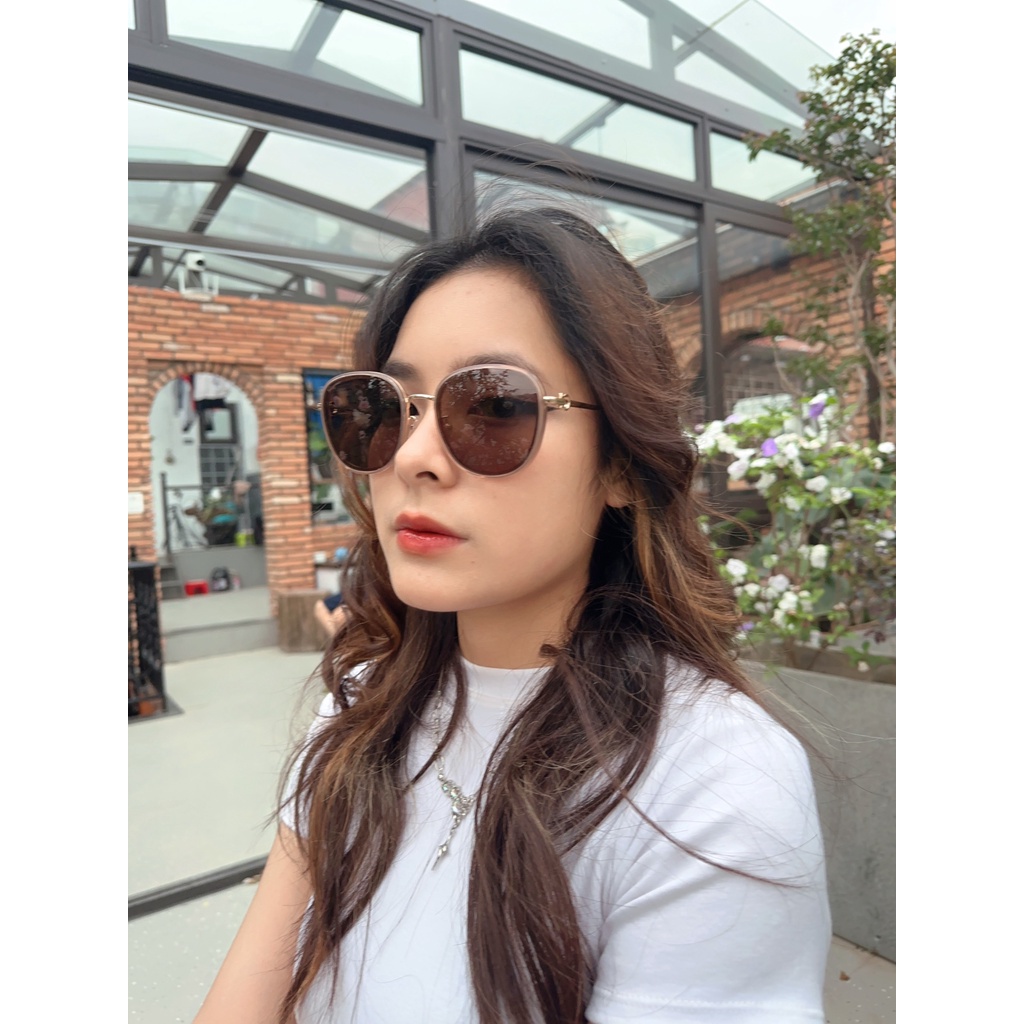 Salvatore Ferragamo viền nâu, mắt nâu SF213SK  Nude/gold