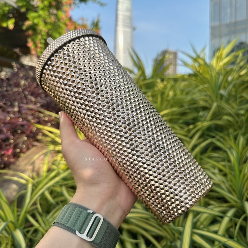 Ly Starbucks Studded Bronze Gold 710ml