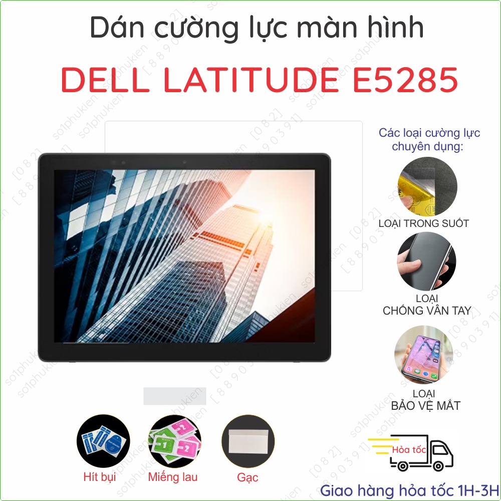 Dán màn hình cường lực Laptop Dell Latitude E5285/ 7280 12.5 inch nano trong, nhám chống vân tay và bảo vệ mắt