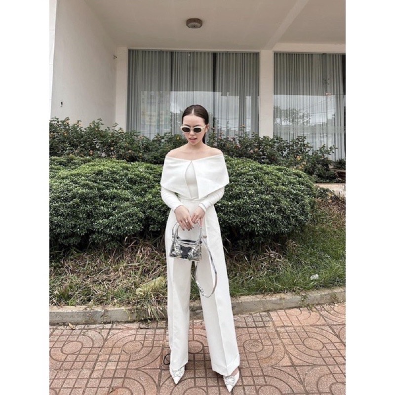Giày Zr dạ trắng đá vuông