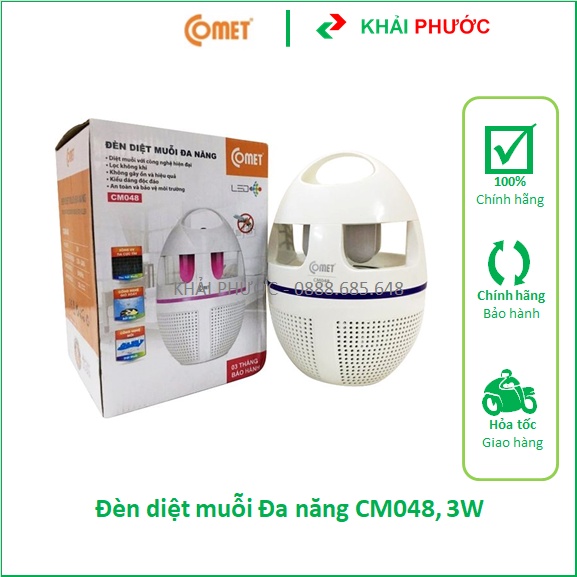 ĐÈN BẮT DIỆT MUỖI MUỔI MŨI MỦI CÔN TRÙNG 3W ĐA NĂNG COMET CM048 CHÍNH HÃNG GIÁ RẺ KHẢI PHƯỚC ELECTRI