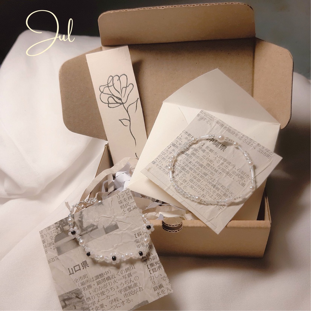 Vòng tay sương sớm mix hạt cườm và ngọc trai nhân tạo