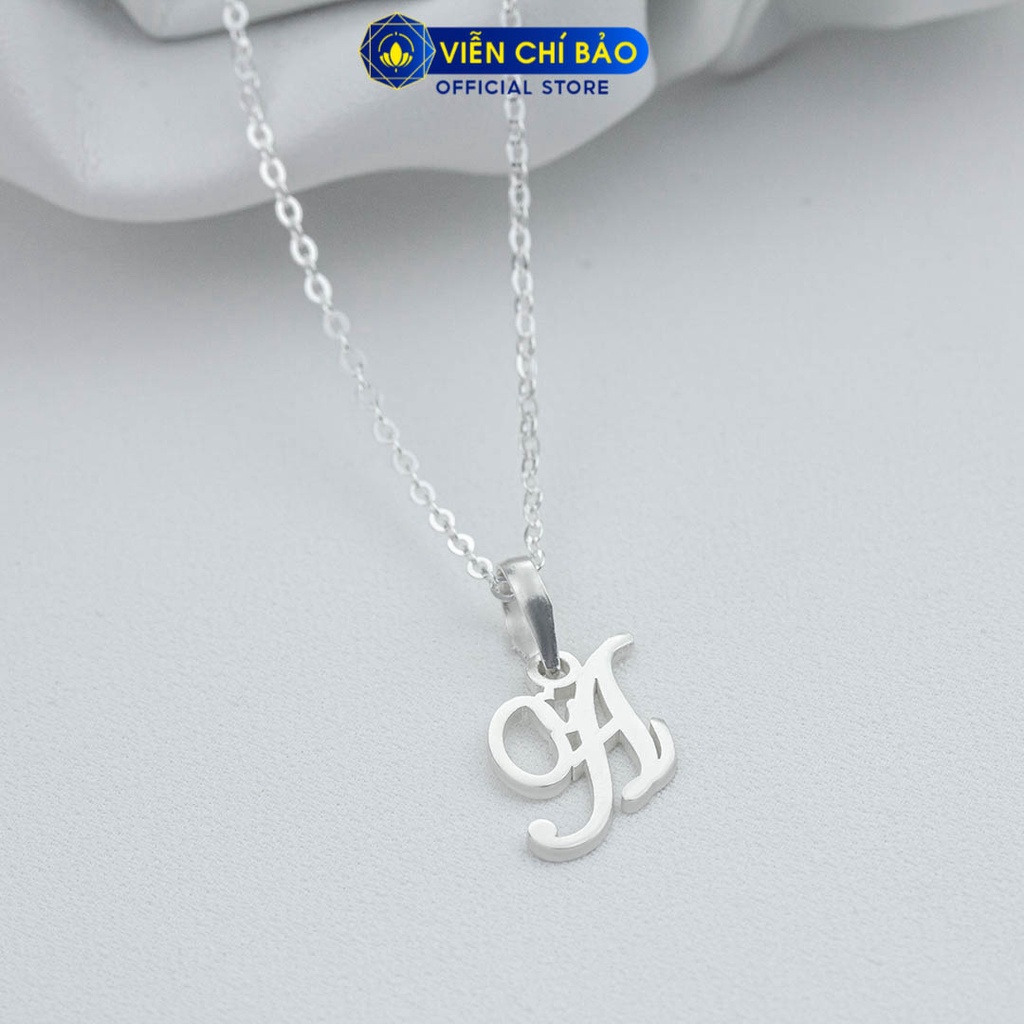 Dây chuyền bạc nữ Mặt Chữ A chất liệu bạc 925 thời trang phụ kiện trang sức Viễn Chí Bảo D400670