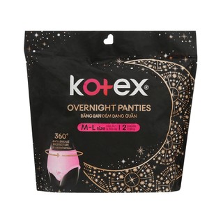 Combo 2 túi băng vệ sinh kotex ban đêm dạng quần size m-l gói 2 miếng