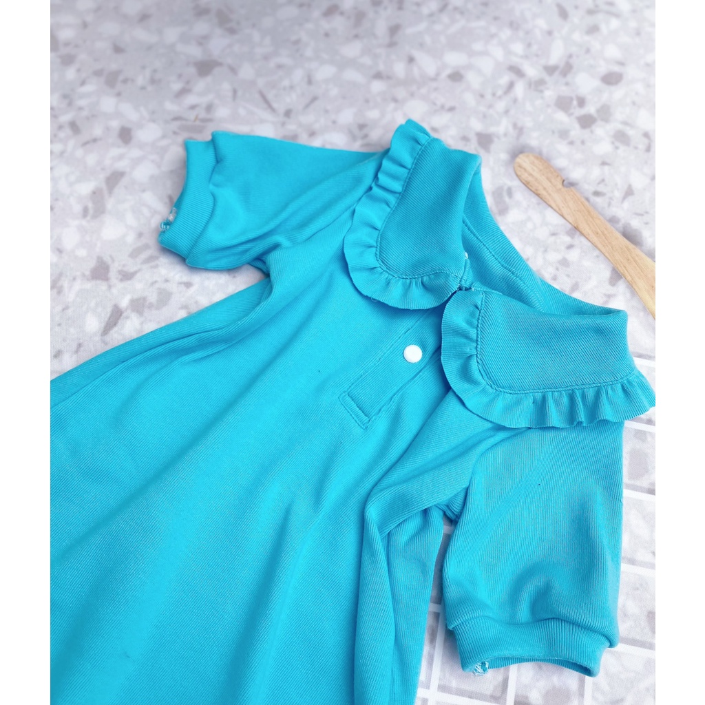 Váy polo bé gái, váy cổ bèo thun cotton dày dặn co giãn 6-20kg