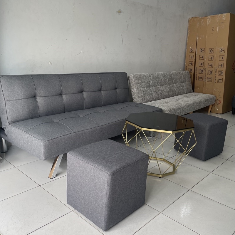 Thanh lý xả kho ghế Sofa Bed Giá Rẻ - Sofa Giường chân kim loại hàng xuất nguyên thùng giấy