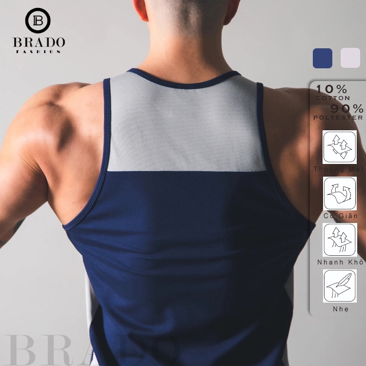 Áo Thun Ba Lỗ Nam Thể Thao, Tập Gym LYFT-A01BL