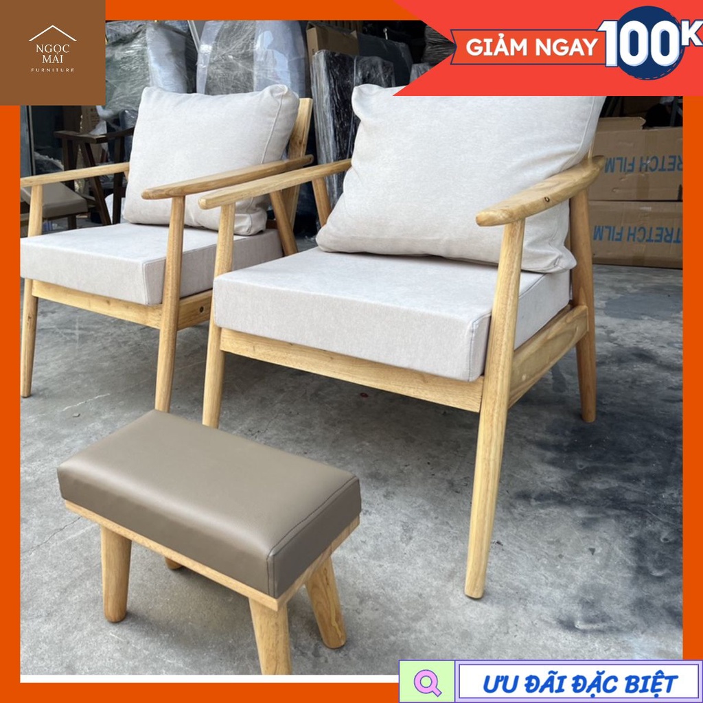 [Hàng Tại Xưởng] - Ghế sofa đơn tay gỗ thư giãn, sofa nail, decor phòng homestay, khách sạn - bảo hành 12 tháng | BigBuy360 - bigbuy360.vn