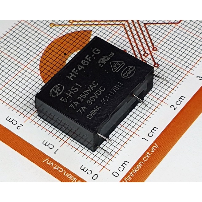 HongFa Relay 7A 5V (4 chân) HF46F-G-005-HS1