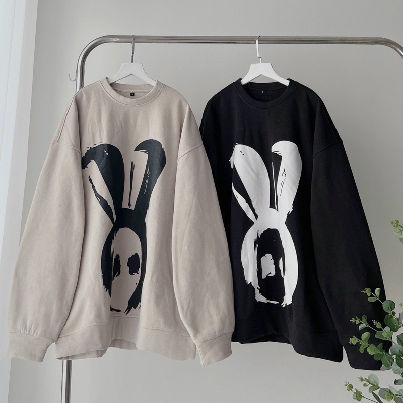 Áo Weater in hình thỏ form rộng chất liệu nỉ bông