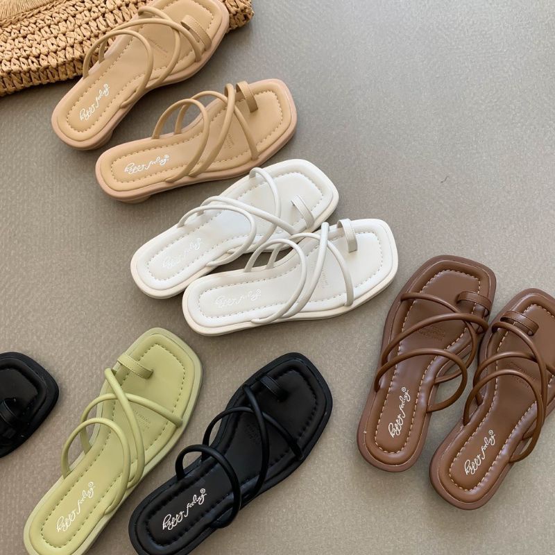 (Mới) Sandal Nữ Hở Ngón Dây Đàn Chéo Phong Cách thời trang( hàng có sẵn)