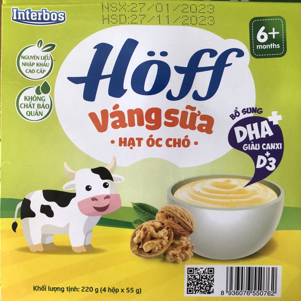 Váng Sữa HOFF Cho Bé 6+ 4 Vị