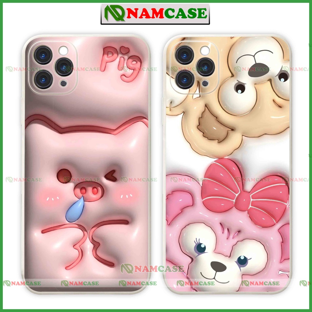 Ốp lưng iphone cặp đôi hoạt hình 3D độc lạ ngộ nghĩnh dễ thương đẹp cho ip 6/6s/7/8/X/XS/11/12/13/14 Pro Plus Max