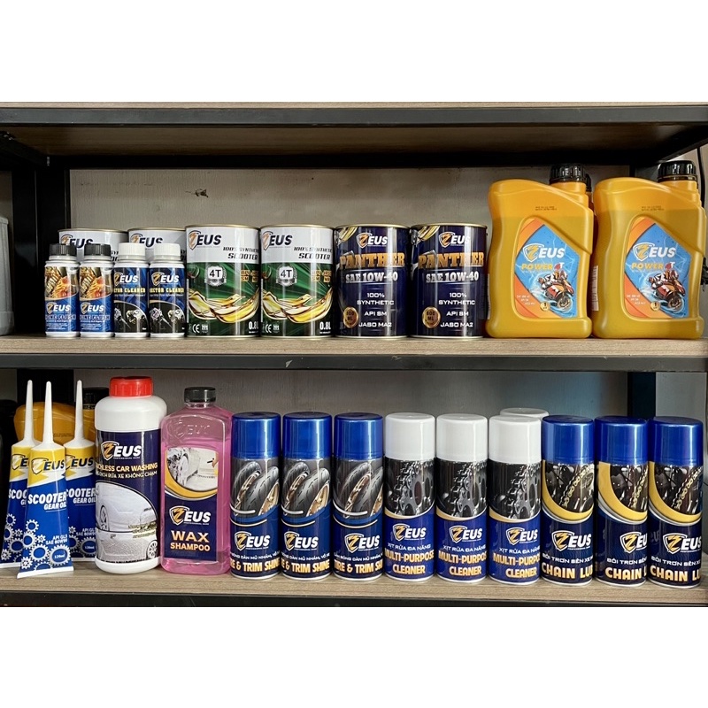 Combo Nhớt Zeus xe tay ga 10w-40 1 Lits và láp 120ml