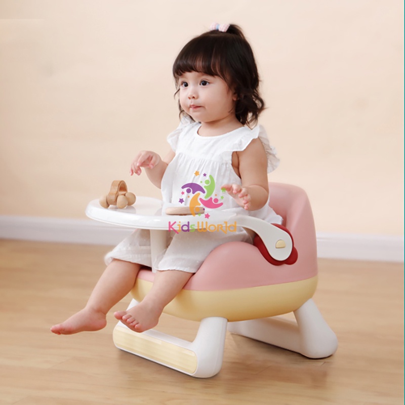 Ghế ăn dặm cho bé KidsWorld BC23 đa năng làm ghế ăn dặm, ghế chơi, xe yo-yo chống trượt