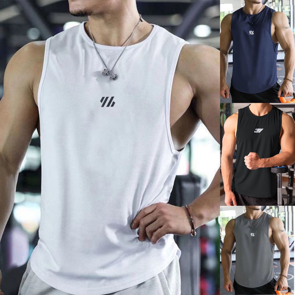 Áo ba lỗ nam tanktop tập gym, áo thun ba lỗ nam ( 𝟵𝟲 ) chơi bóng rỗ thể thao vải lụa cao cấp thoáng mát