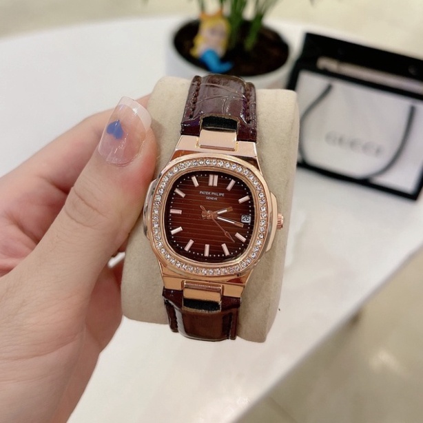 Đồng hồ nữ Patek philippe dây silicon siêu mềm, khóa thông minh, hàng fullbox, thẻ bảo hành 12 tháng - Dongho.patek  (Đồ