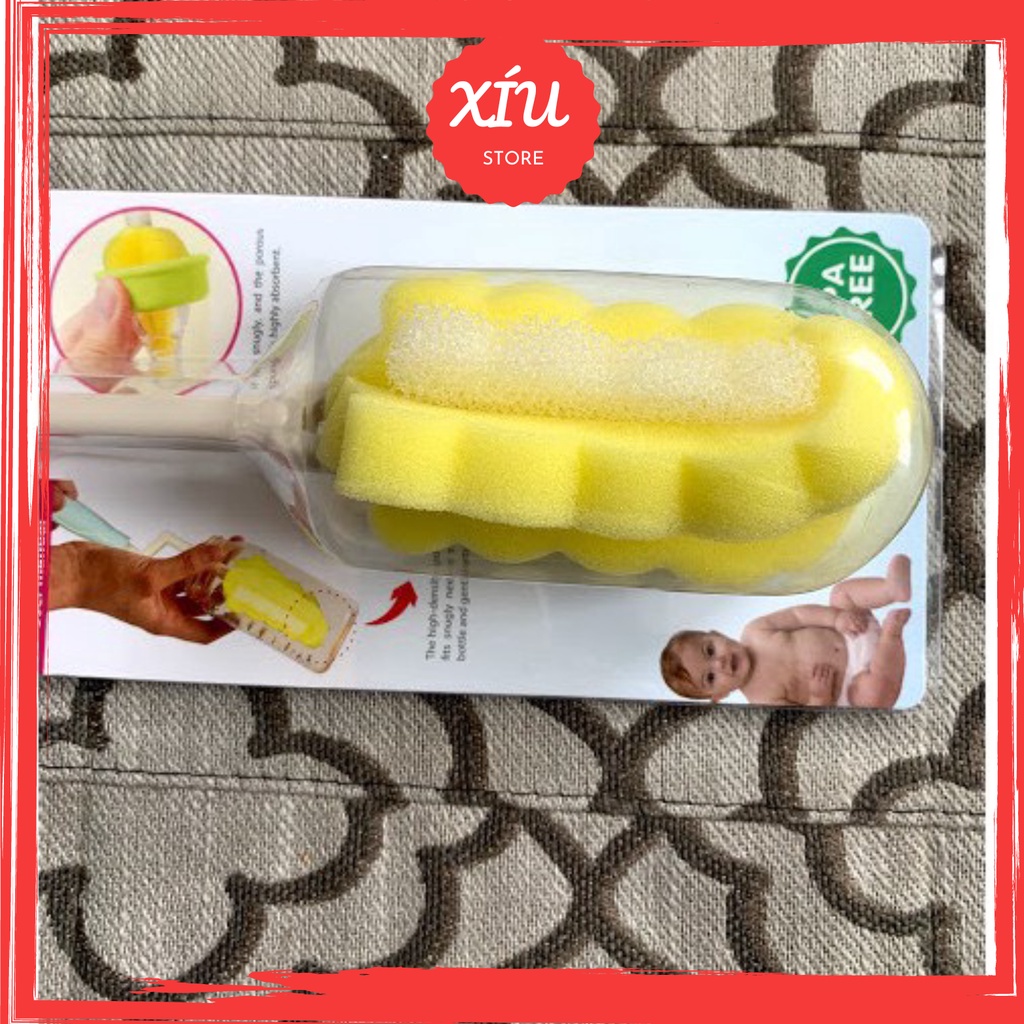 Cọ bình sữa kichi, Cọ mút Rửa Bình Sữa,núm vú Kichi không làm xước bình