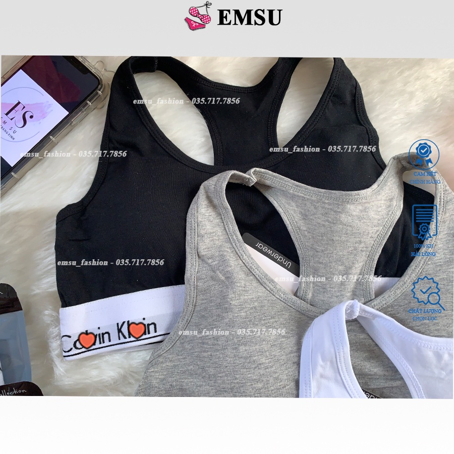 Áo Ngực Bra Cavin Cotton Cao Cấp, Áo Ngực Thể Thao Không Gọng Kiểu Dáng CK