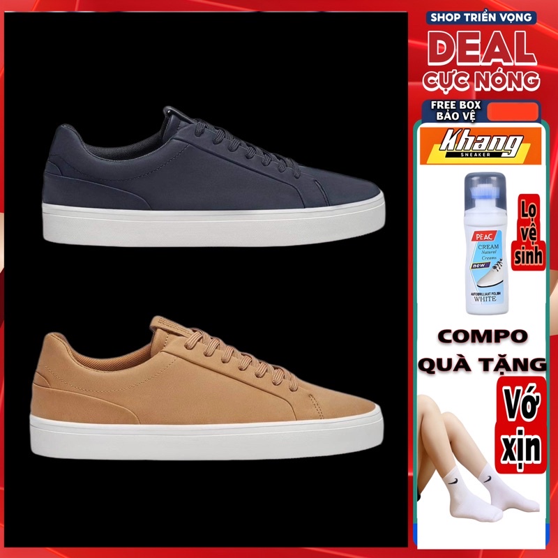 Giày Sneaker Thấp Cỗ “Plo Da Cao Cấp” | Kèm Bộ Quà