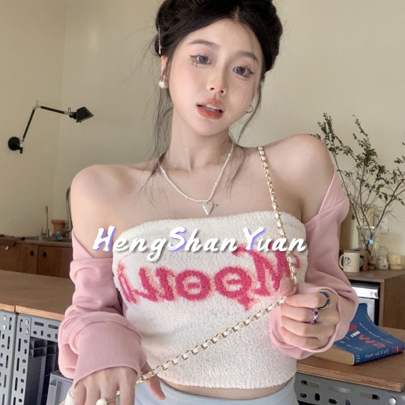Áo ống HENG SHAN YUAN phong cách Hàn Quốc 2023 thời trang gợi cảm cho nữ
