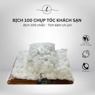 Bịch 100 cái chụp tóc khách san nhà nghỉ bảo vệ tóc khi tắm