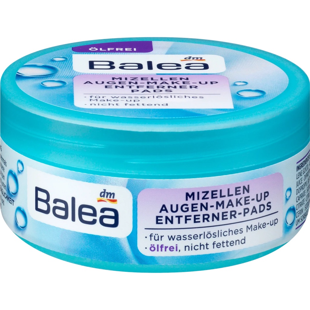 Miếng Tẩy Trang Mắt Ướt Balea Mizellen Augen Make Upentferner Pads