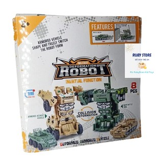 [Đồ chơi chạy trớn] XE TĂNG BIẾN HÌNH ROBOT BẰNG SẮT (Military robot)
