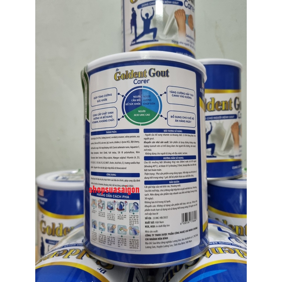 Goldent Gout Carer - Sữa non chuyên biệt cho người bệnh gout.