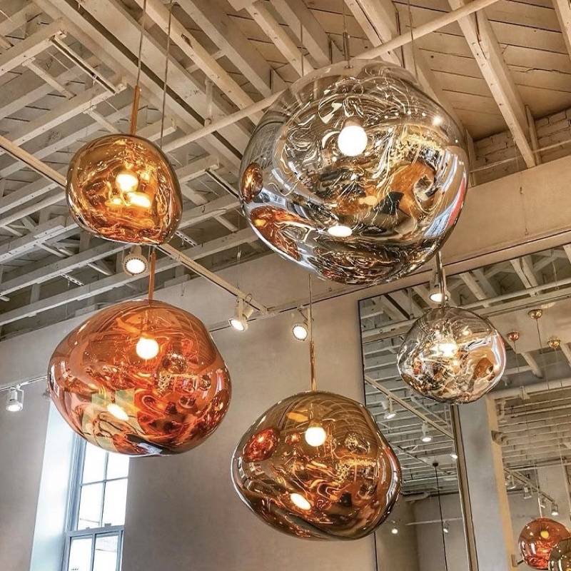 Đèn thả Thủy Tinh Nham Thạch D22 Hiện Đại, Đèn thông tầng trang trí nội thất ĐỘC ĐÁO