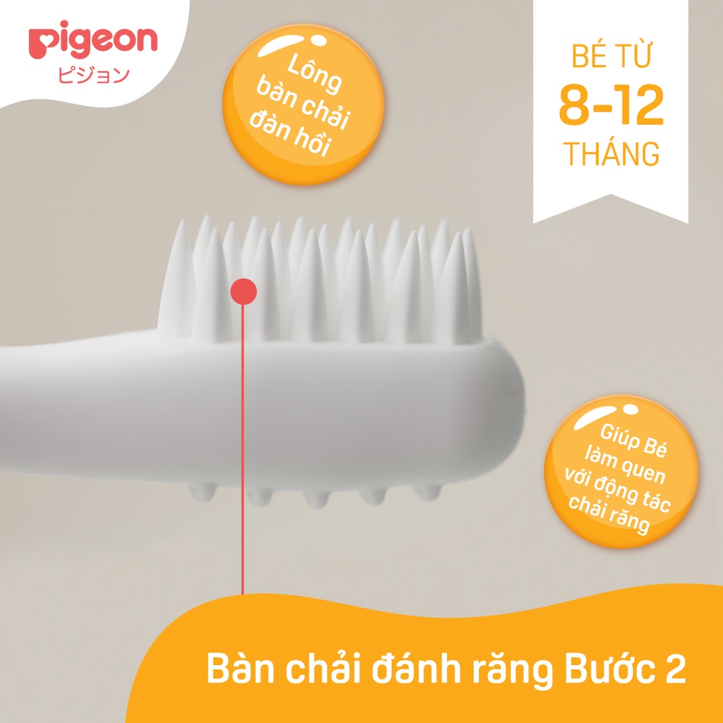 Bàn Chải Đánh Răng Cho Bé Pigeon Bước 2 Cam 2021