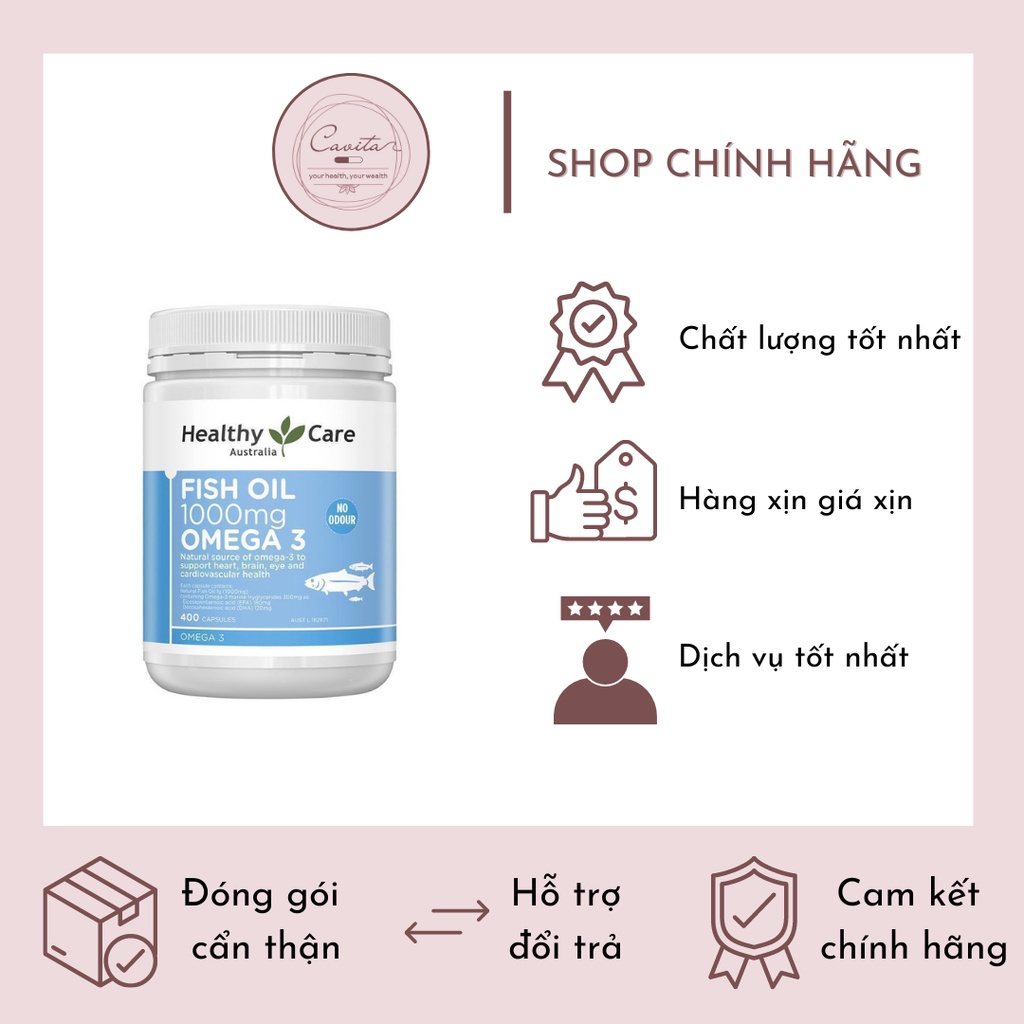 Dầu cá đã khử mùi 400 viên