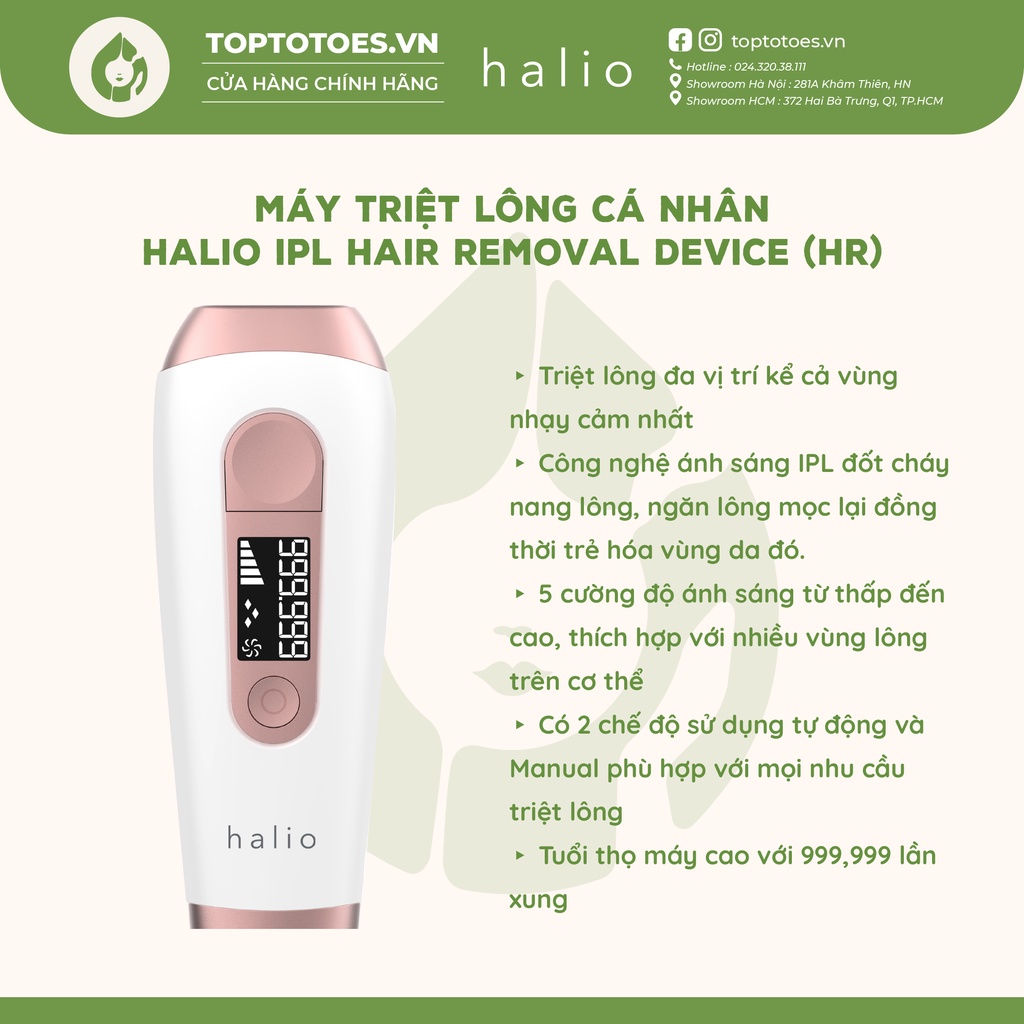 Máy triệt lông cá nhân Halio IPL Hair Removal Device (HR)