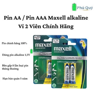 Combo 5 vỉ Pin AAA Maxell alkaline Vỉ 2 Viên Chính Hãng
