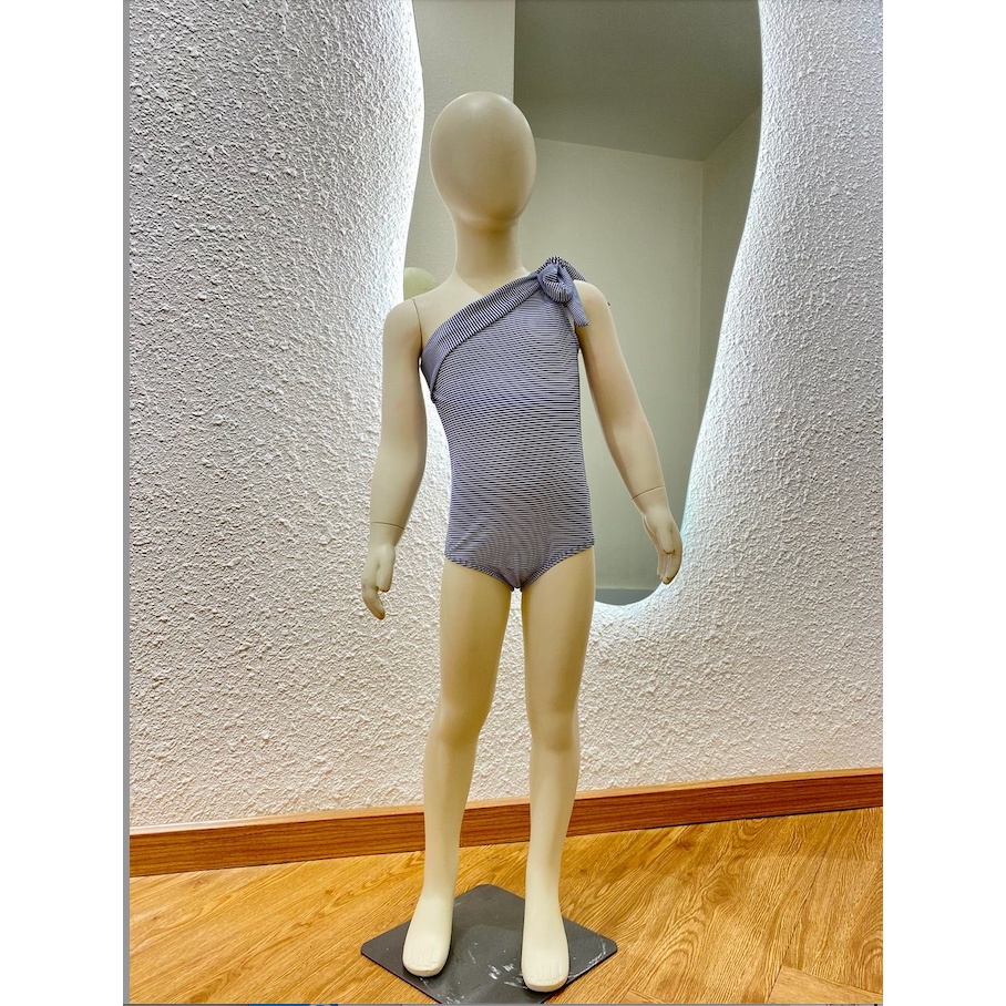 Đồ bơi áo tắm bé gái BIKINI PASSPORT KID kiểu một mảnh lệch vai - màu Kẻ sọc - KD026_STR