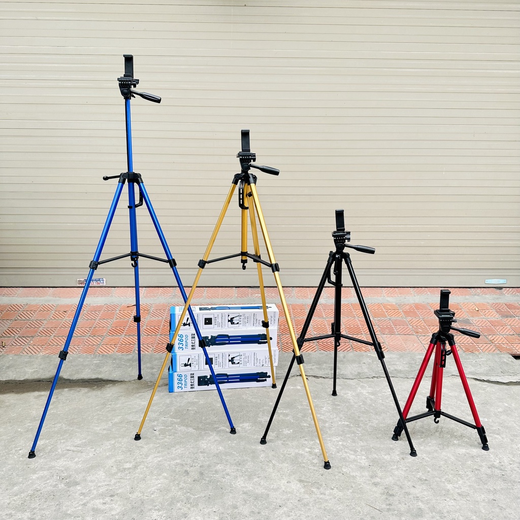 Gậy Tripod 3 chân cho điện thoại và máy ảnh 3366 dài 1m50  Thân Nhôm cao cấp