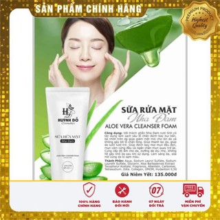 Sữa rửa mặt nha đam HUỲNH ĐỖ 150ml, sạch da, sáng da, ngăn ngừa mụn