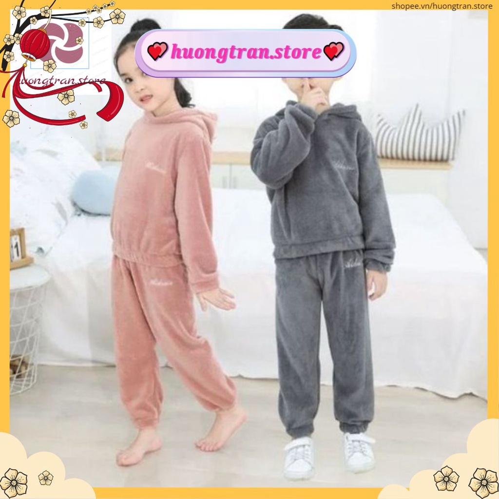 Bộ quần áo Lông Cừu mềm mịn cho Bé không mũ