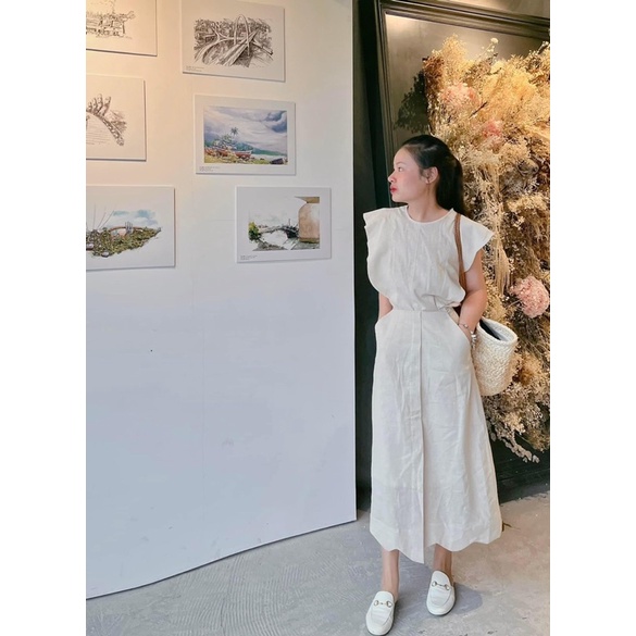 SET ÁO TAY TIÊN BÈO KÈM CHÂN VÁY MIDI ♥️ KÈM ẢNH THẬT