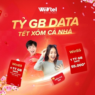 Sim data 4g Wintel win60, win69 Thác đổ Không Giới Hạn Data Siêu Sim Data sử dụng data không giới hạn trên mobile