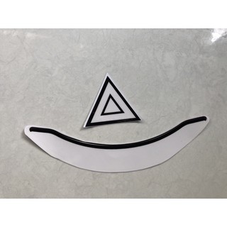 Mặt nạ + tam giác spacy decal in