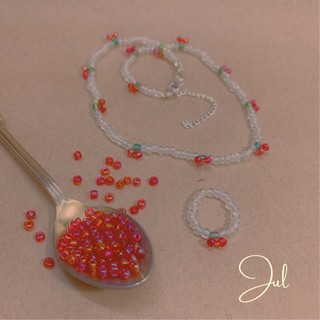 (Ảnh thật) Vòng chocker hạt cườm cherry/việt quất (tặng kèm nhẫn)