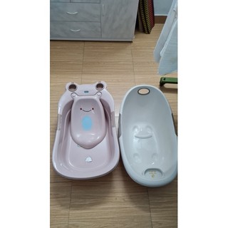 Chậu tắm Ếch cao cấp cho bé có van thoát nước (kt 85*50*32cm)