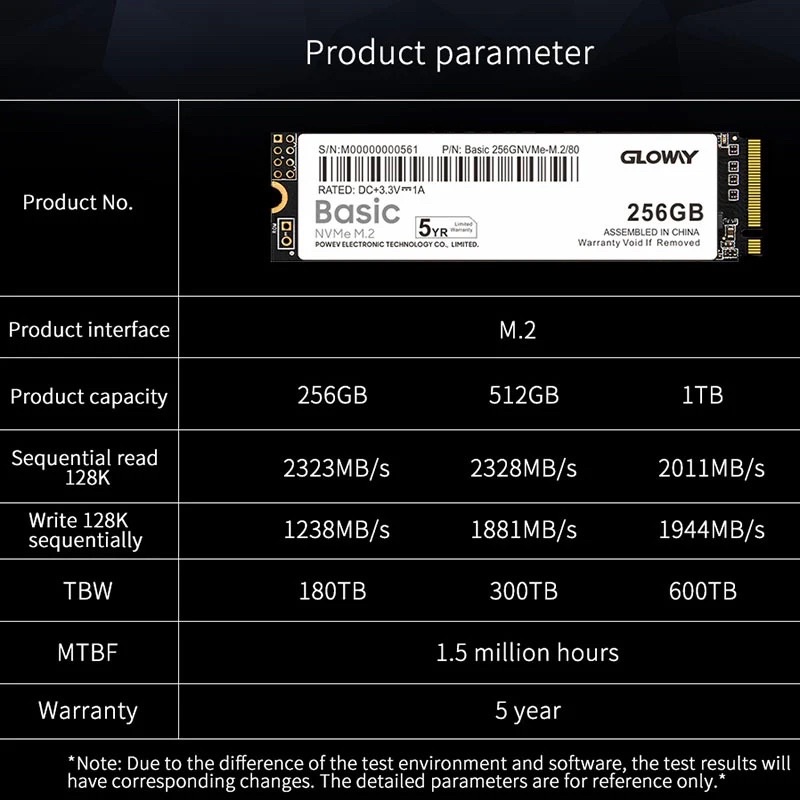 Ổ cứng SSD M2.NVME Gloway 256GB 512GB CHÍNH HÃNG – Bảo hành 3 năm | BigBuy360 - bigbuy360.vn