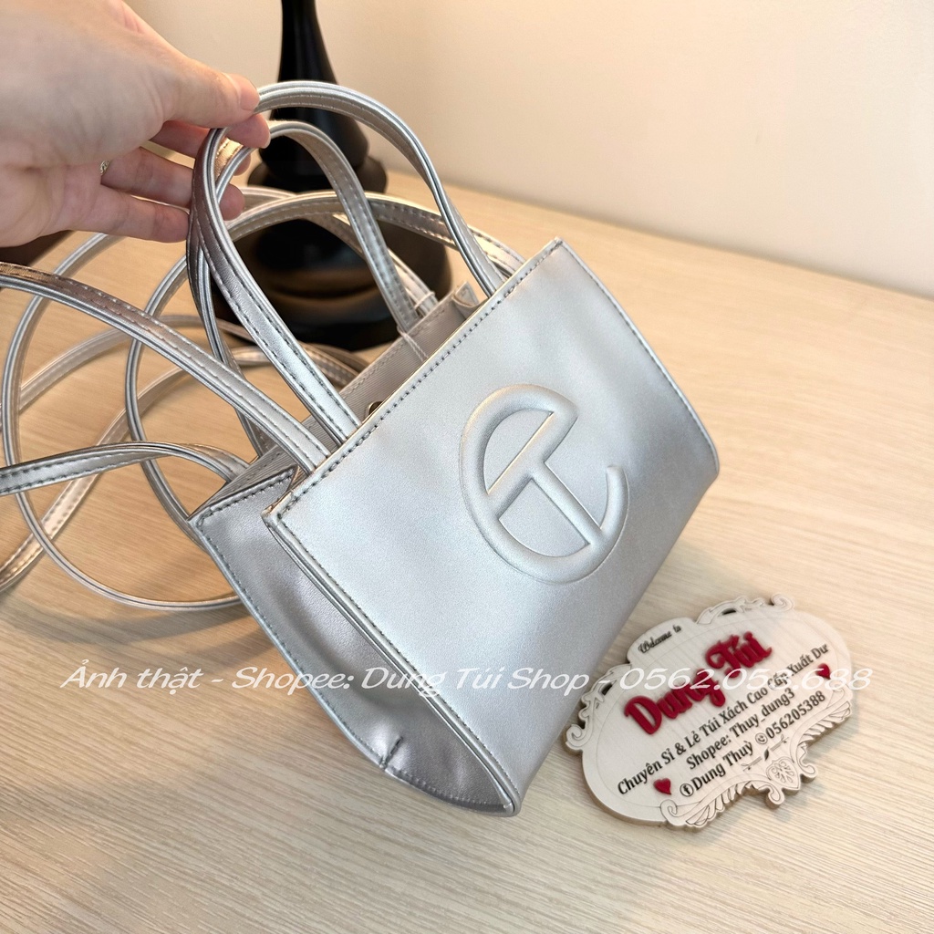 Túi nữ quai xách + đeo chéo size 17 da trơn mềm full màu