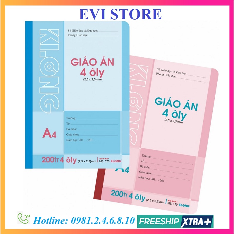 Sổ giáo án may 4 ô ly 200 trang Klong 370 I Vở luyện viết tiếng Trung