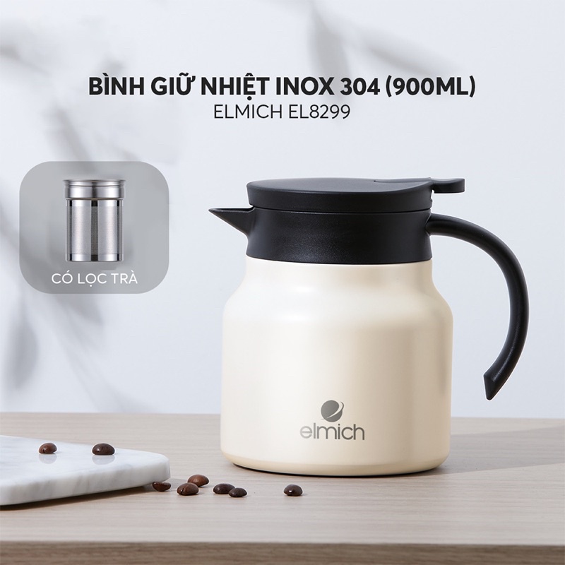 Bình giữ nhiệt gia đình inox 304 Elmich EL 8299 dung tích 900m